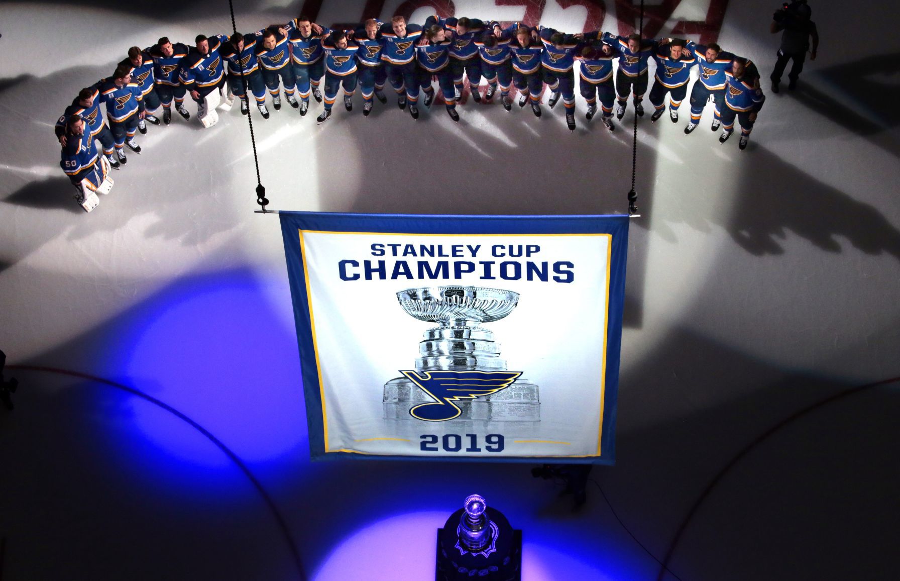 Banner raised, Stanley Cup comes home